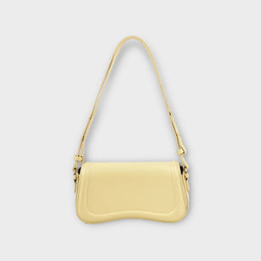 bags : Stadsschoudertas Dames - Minimalistisch Stedelijk Design - PU-Leer in Yellow van Pantino