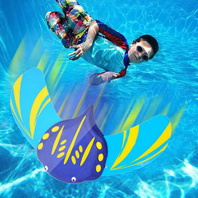outdoor equipment : Duikwaterspeelgoed Kinderen - Zwembadduiker Verstelbare Vinnen - Kunststof in Blauw 30cm van Pantino