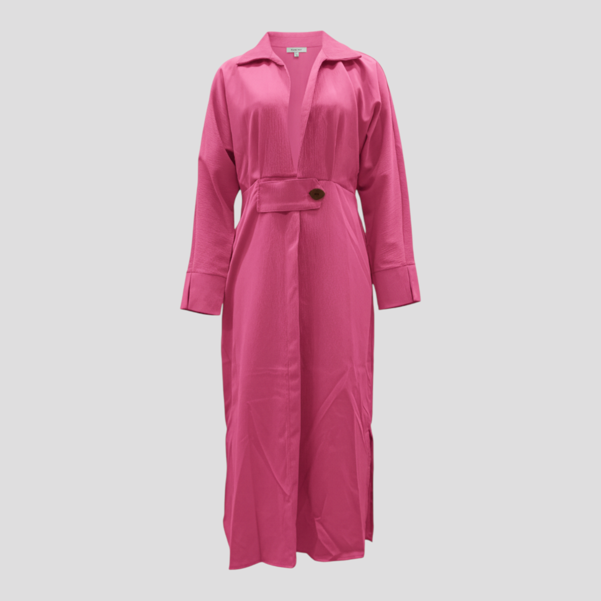Women's Dress : Maxi Jurk Dames Zwart - Elegante Lange voor Zomer in Roze van Pantino
