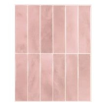 home & garden : Harmony Tegels - 4 Stuks Decoratieve Keramische Tegels in Roze van Pantino