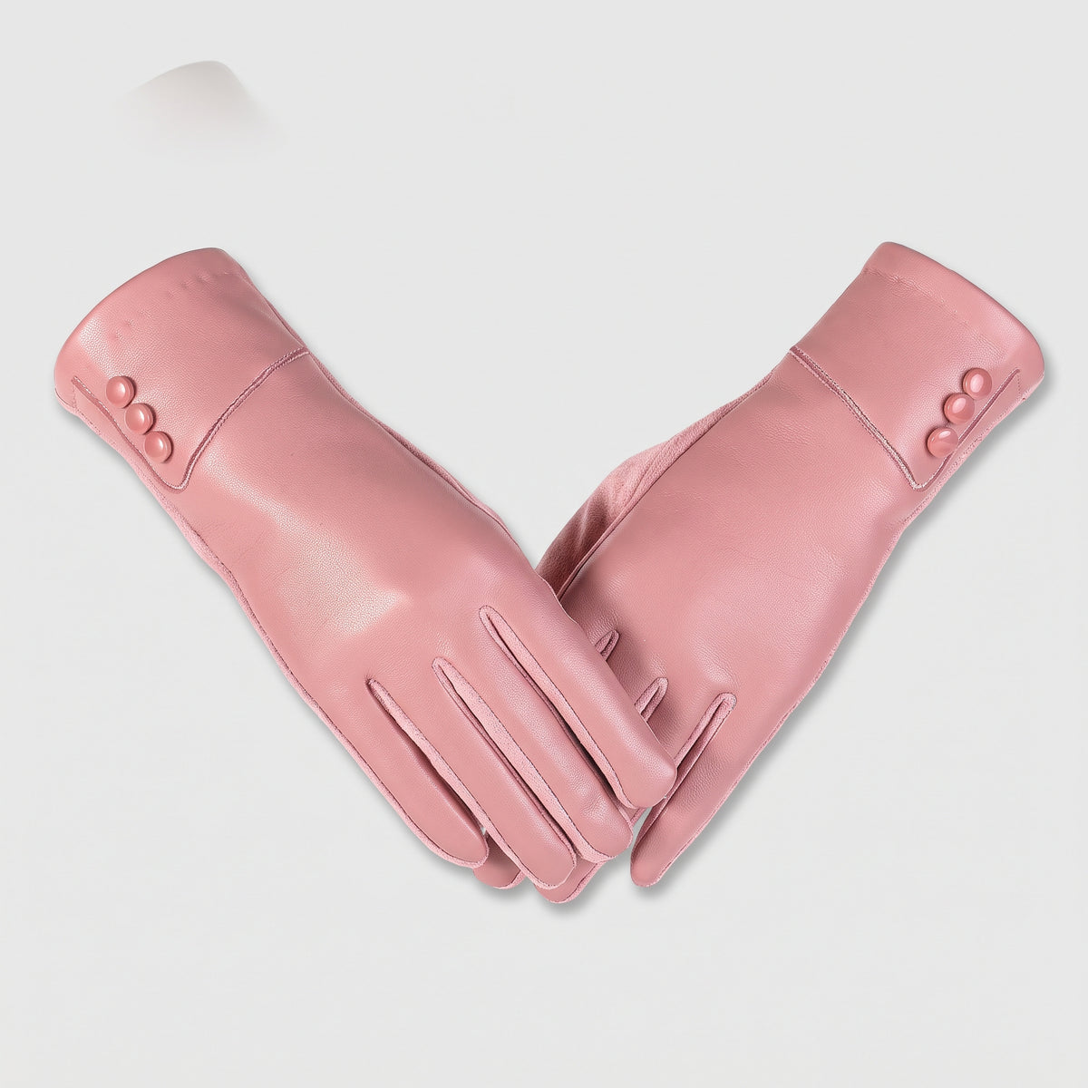 Gloves : Handschoenen Rood - Luxe Leren voor Koude Dagen in Poederroze van Pantinoshop