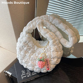 bags : Schoudertas Beige - Cloud Quilt Geplooide in van Pantino