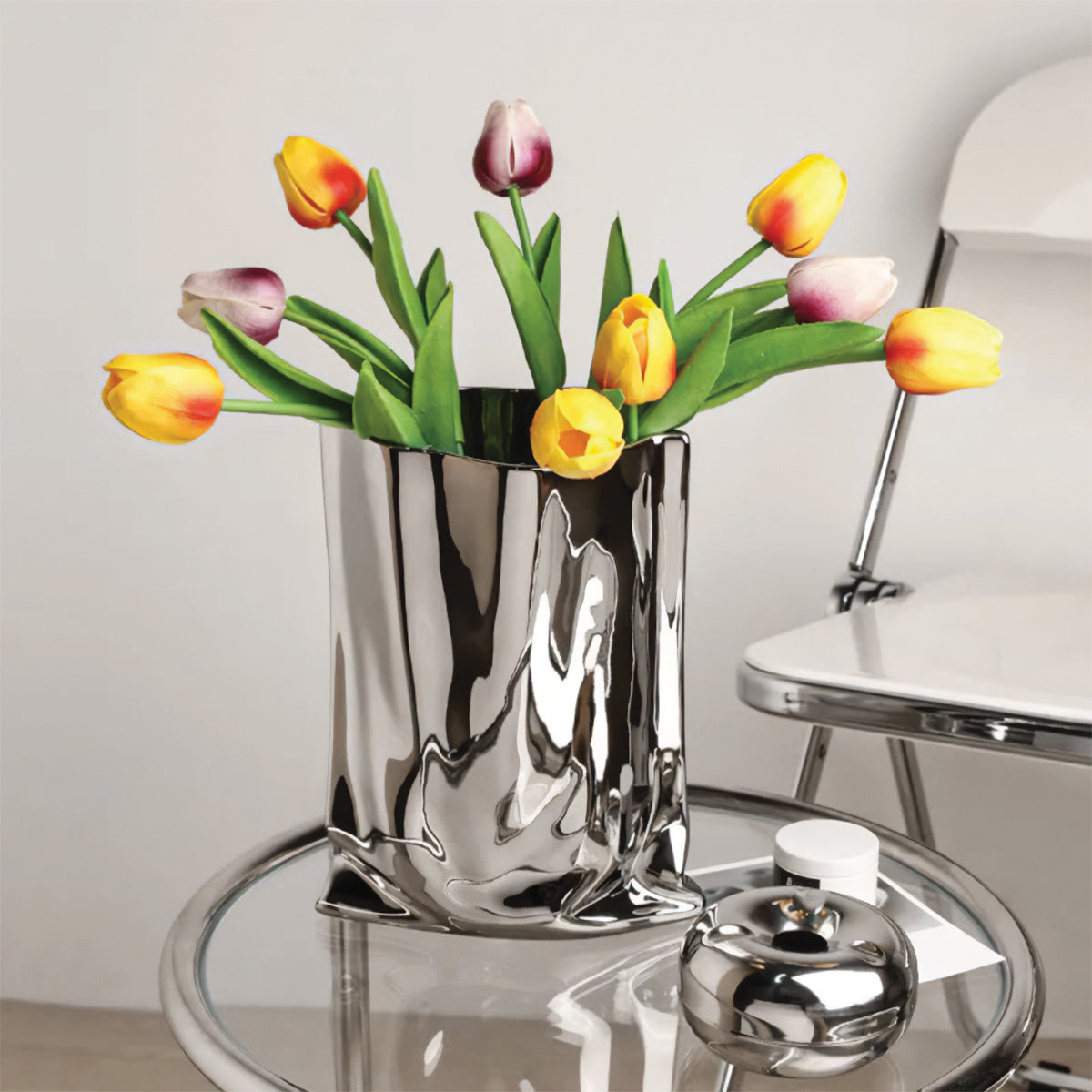 home & garden : Omzoomd Boeket - Eigentijdse Decoratie, Perfect voor Elke Kamer - Wit in van Pantino