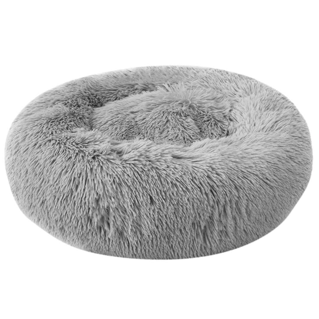 pets : Hondenbed Donut - Knus Comfortabel Zacht - Pluche in Lichtgrijs van Pantino