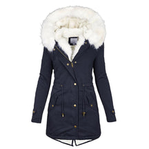 Jacket : Winterjas Dames - Elegante en Gevoerde in Blauw van Pantino