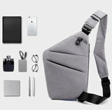 Sac de voyage antivol pour hommes - Gris