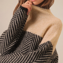 Autumn Collection : Pull Femme Doux Col Roulé en Maille Fine pour Hiver Élégant et Chaud in Beige van Pantino
