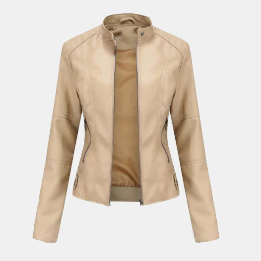 Jacket : Jack Zwart - Audace - Essentieel Vegan Leren in Beige van Pantino