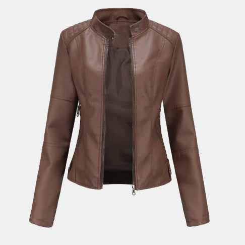 Jacket : Jack Zwart - Audace - Essentieel Vegan Leren in Coffee van Pantino