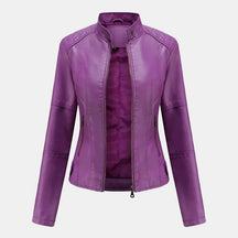 Jacket : Jack Zwart - Audace - Essentieel Vegan Leren in Paars van Pantino