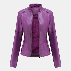 Jacket : Jack Zwart - Audace - Essentieel Vegan Leren in Paars van Pantino