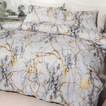 home & garden : DreamScape - Luxe Dekbedovertrekset - Wit in Grijs van Pantino
