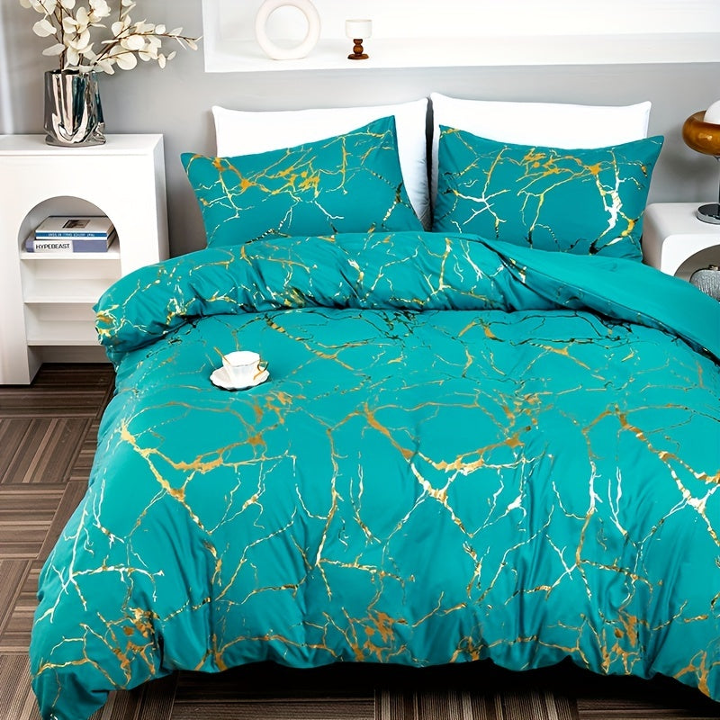 home & garden : DreamScape - Luxe Dekbedovertrekset - Wit in Groen van Pantino