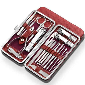 Nail Clipper Set : Gereedschap LuxeTools van Roestvrij staal Professioneel - Robuust en Duurzaam in Rouge van Pantino