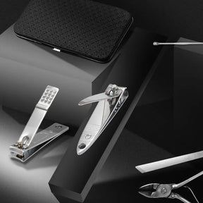Nail Clipper Set : Nagelknipperset Zwart 19-Delig - Professionele RVS Manicure - RVS in van Pantino