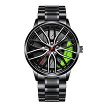 watches : Elegant Racecar Watch - Waar Tijd Wordt Gewaardeerd - Rood in Groen Stijl 1 van Pantino