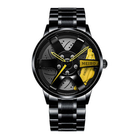 watches : Elegant Racecar Watch - Waar Tijd Wordt Gewaardeerd - Rood in Geel Stijl 2 van Pantino
