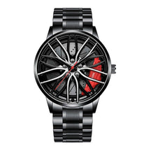 watches : Elegant Racecar Watch - Waar Tijd Wordt Gewaardeerd - Rood in Rood Stijl 1 van Pantino