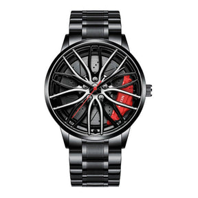 watches : Elegant Racecar Watch - Waar Tijd Wordt Gewaardeerd - Rood in Rood Stijl 1 van Pantino