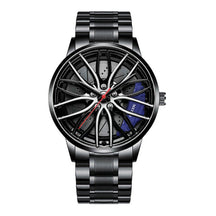 watches : Elegant Racecar Watch - Waar Tijd Wordt Gewaardeerd - Rood in Blauw Stijl 1 van Pantino