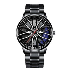 watches : Elegant Racecar Watch - Waar Tijd Wordt Gewaardeerd - Rood in Blauw Stijl 1 van Pantino