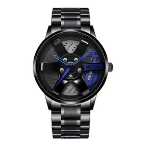 watches : Elegant Racecar Watch - Waar Tijd Wordt Gewaardeerd - Rood in Blauw Stijl 2 van Pantino