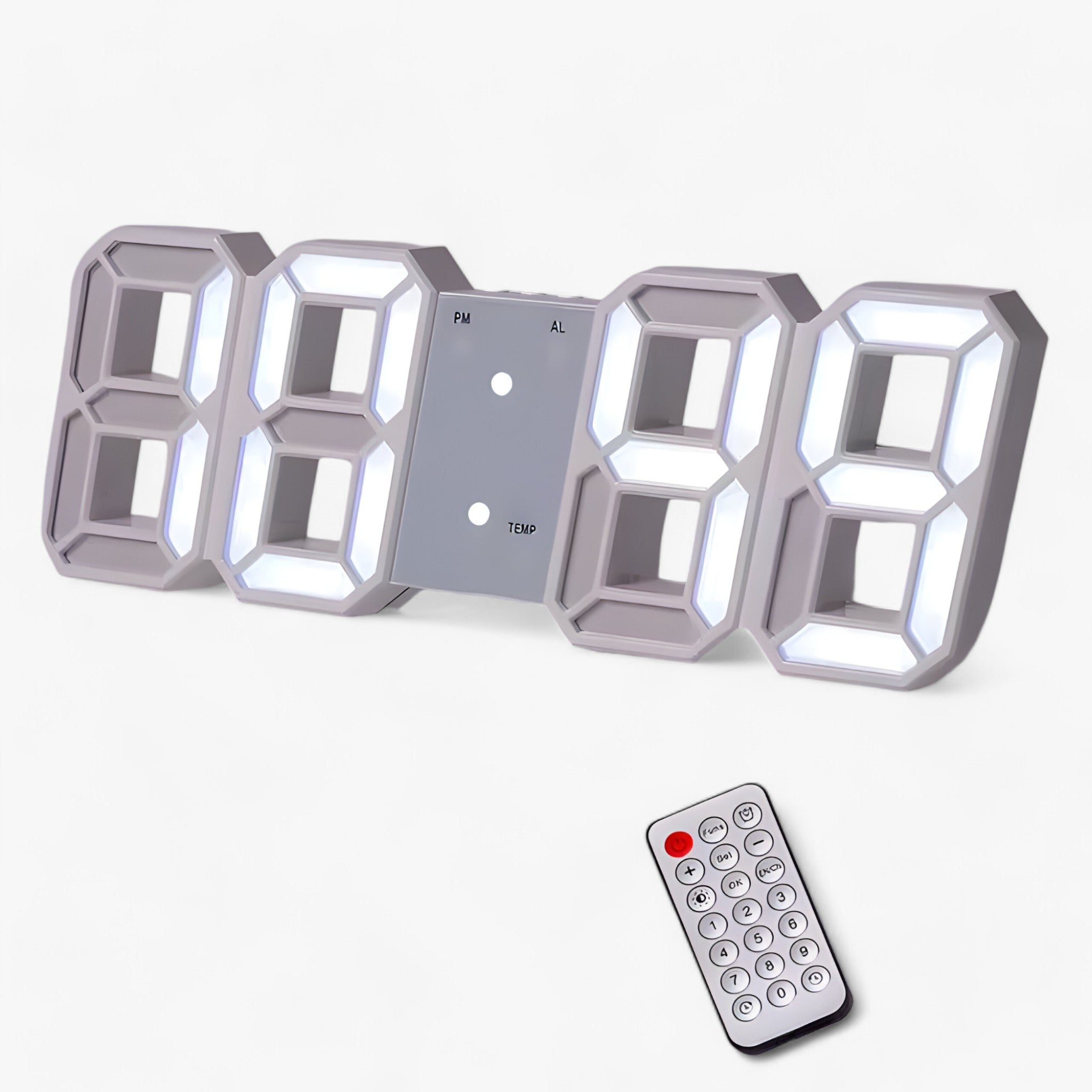 other : NordiClock - Wecker en Digitale Klok - Multifunctionele Elektronische Weergave in R wit van Pantino