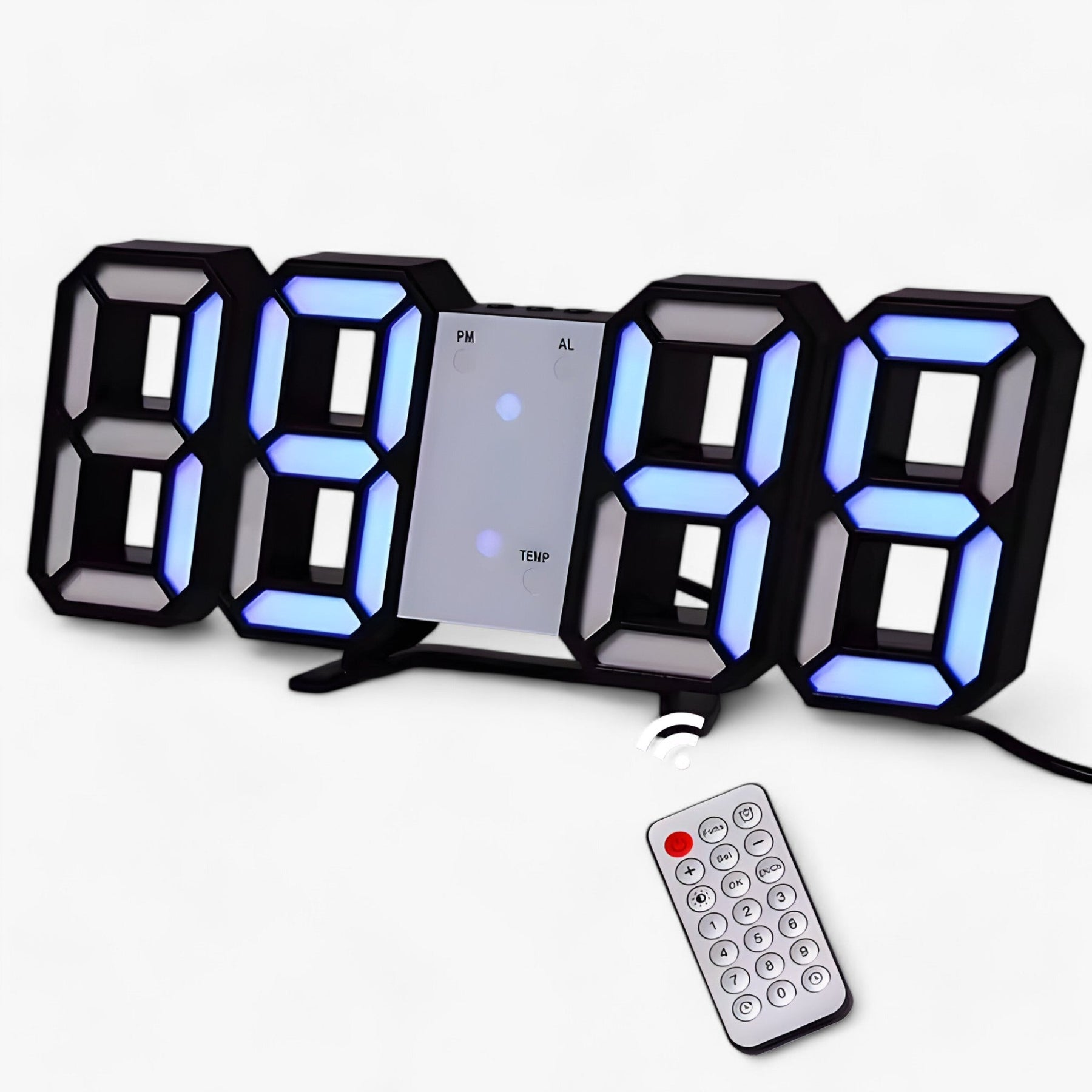 other : NordiClock - Wecker en Digitale Klok - Multifunctionele Elektronische Weergave in R zwart blauw van Pantino