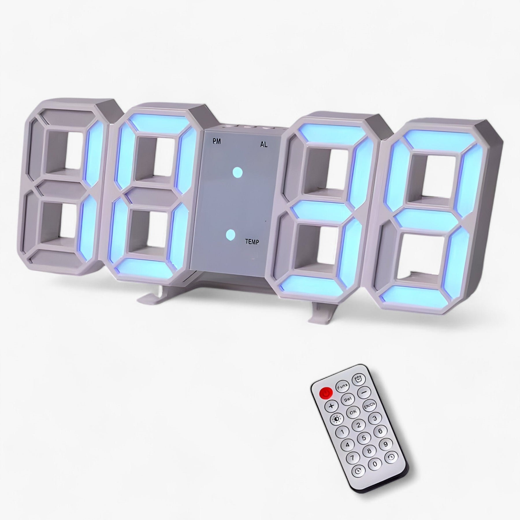 other : NordiClock - Wecker en Digitale Klok - Multifunctionele Elektronische Weergave in R wit blauw van Pantino