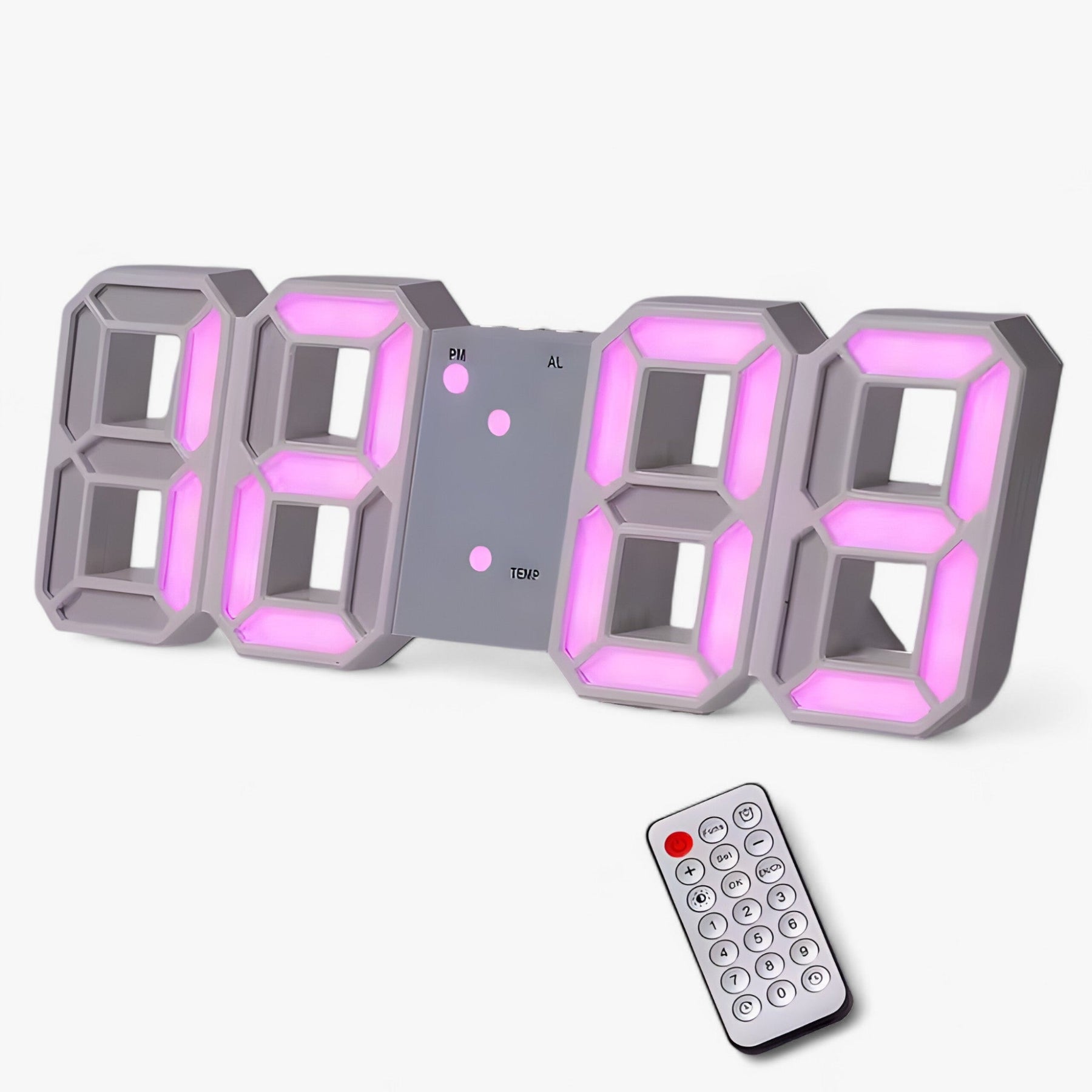 other : NordiClock - Wecker en Digitale Klok - Multifunctionele Elektronische Weergave in R wit paars van Pantino