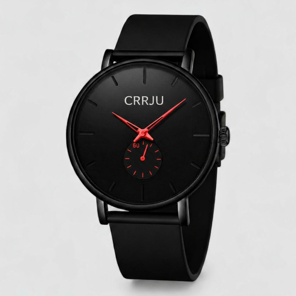 watches : Horloge Zwart Blauw - Waterdicht Luxe Quartz in Zwart rood van Pantino