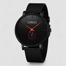 watches : Horloge Zwart Blauw - Waterdicht Luxe Quartz in Zwart rood van Pantino
