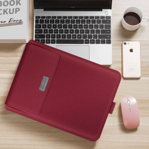 Laptop Sleeve : Laptop Sleeve Stand - Zwart in Rood van Pantino
