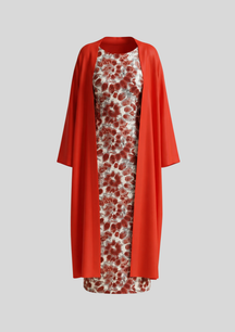Women's Dress : Tweedelige Set Dames - Grijs in Rood van Pantino
