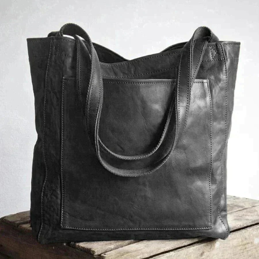 bags : Handtas Bruin - Elegante Lederen in Kastanje van Pantino