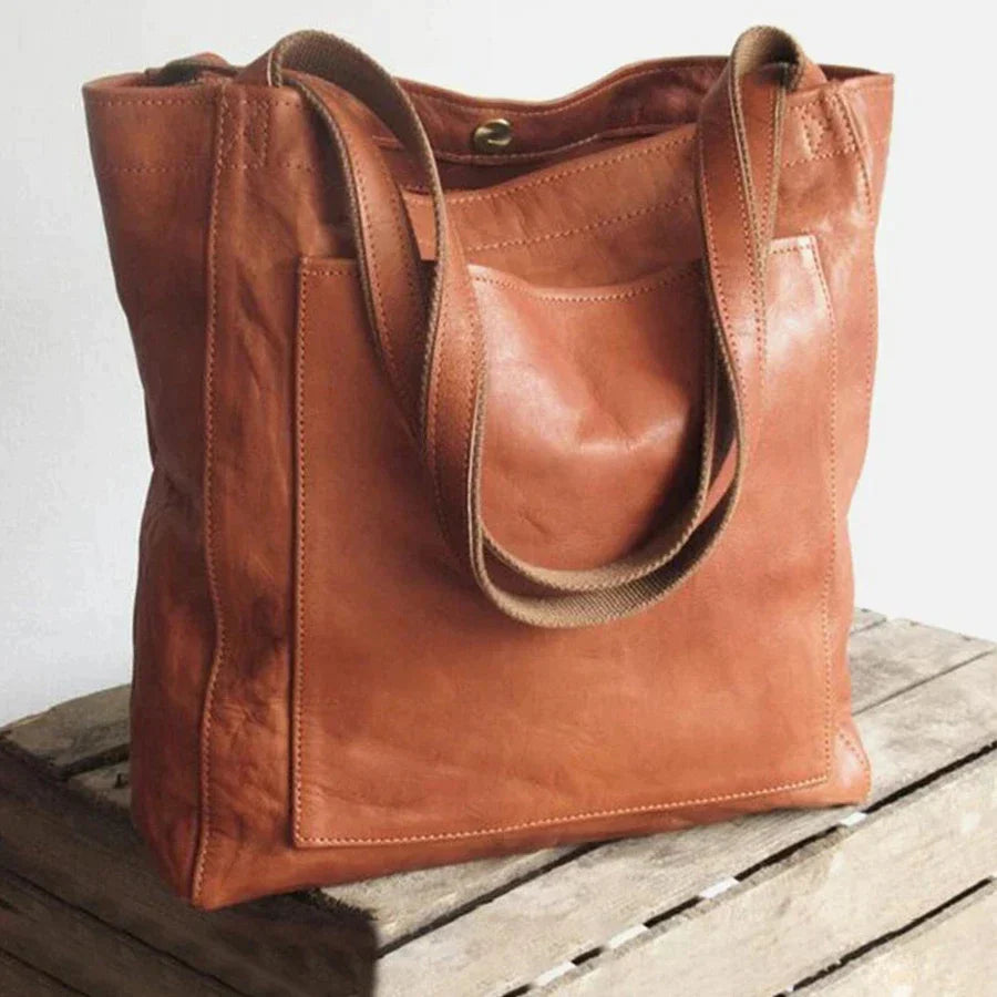 bags : Handtas Bruin - Elegante Lederen in Bruin van Pantino