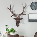 Gewei Wanddecoratie Zilver - Rustiek Natuur Interieur - Metaal