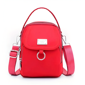 bags : Schoudertas Dames Zwart - ShoulderBag - Voor in Rood van Pantino