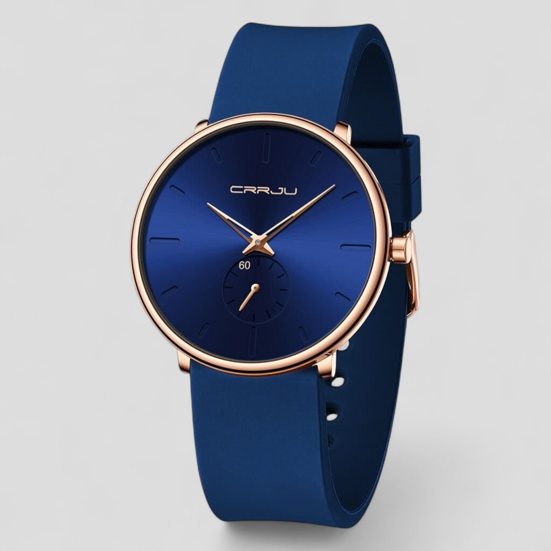 watches : Horloge Zwart Blauw - Waterdicht Luxe Quartz in Roze Blauw van Pantino