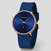 watches : Horloge Zwart Blauw - Waterdicht Luxe Quartz in Roze Blauw van Pantino