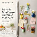 Keramische Mini Vaasjes Magneten - Handgemaakt Koelkast Decoratie