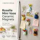 Keramische Mini Vaasjes Magneten - Handgemaakt Koelkast Decoratie