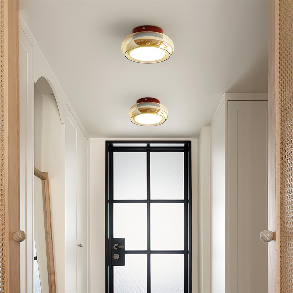 Retro Glazen Opbouw LED Plafondlamp - 3 Kleurtemperaturen