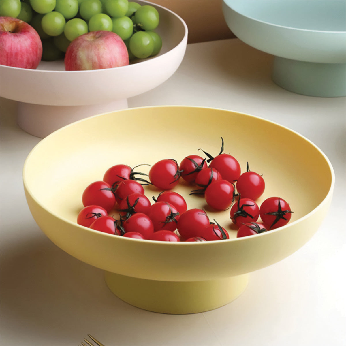 home & garden : Chique en Ronde Fruitmand - Elegante en Stevige Opslag voor Uw Verse Favorieten - Groen in van Pantino