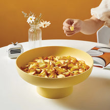 home & garden : Chique en Ronde Fruitmand - Elegante en Stevige Opslag voor Uw Verse Favorieten - Groen in Geel van Pantino