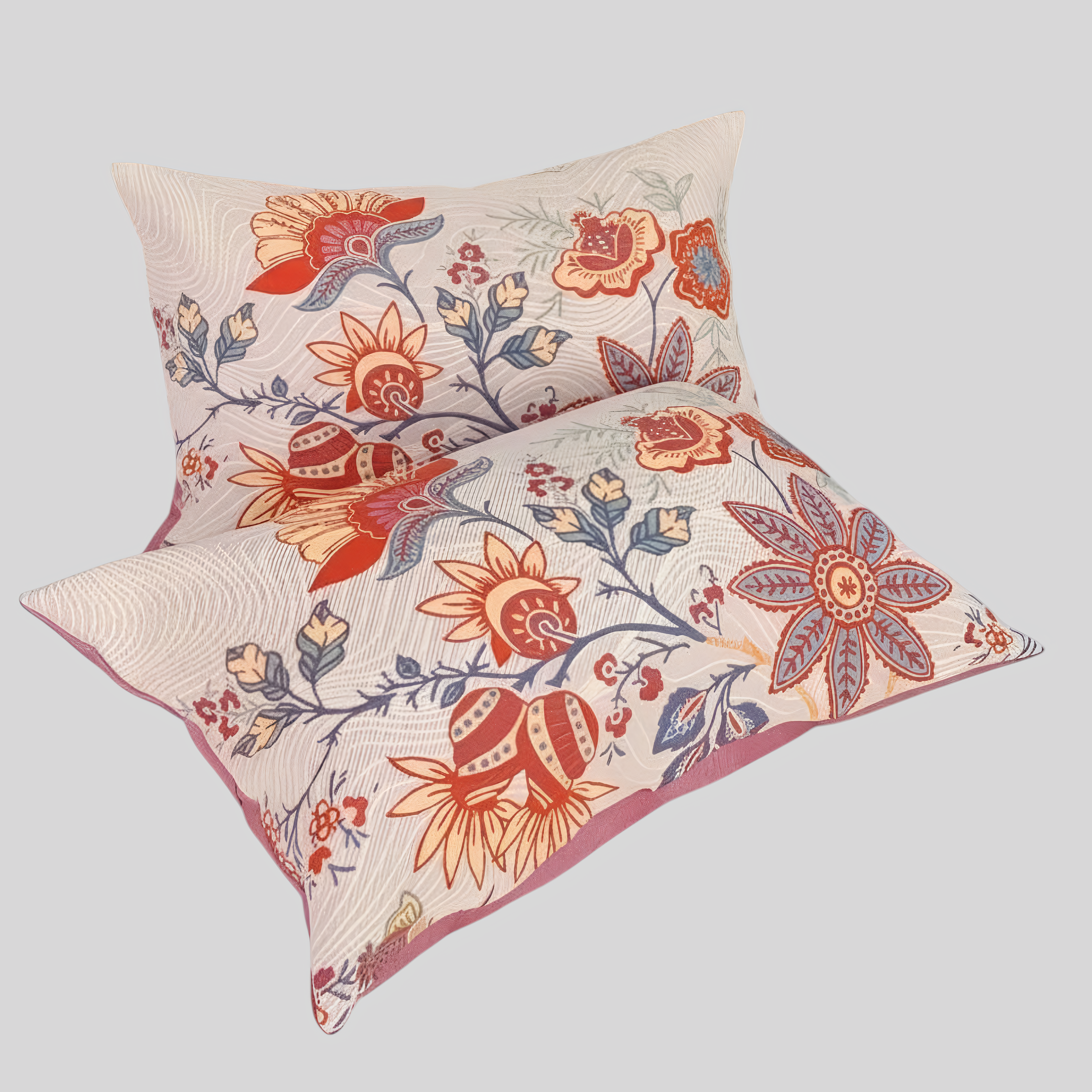 : Kussenslopen Boho Bloemenprint 100% Katoen - 2-Delige Set Slaapkamer Ademend Zacht Rustiek in van Casa & Beyond