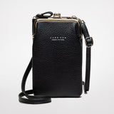 Handytasche Leder Schwarz - Universelle Handyhülle mit Gürtelclip