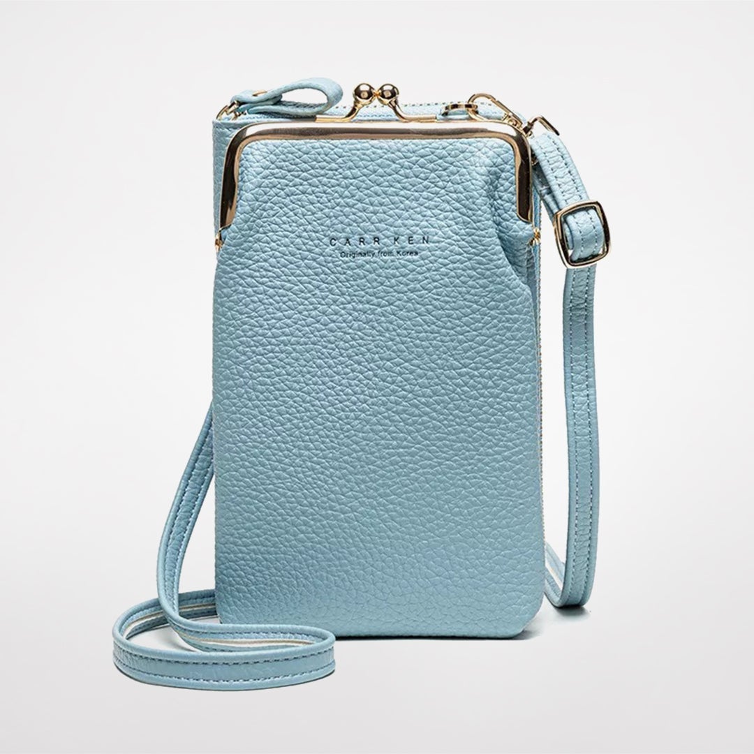 bags : Mobiele Telefoon Tas Leer - Zwart in Blauw van Pantino