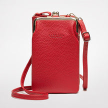 bags : Mobiele Telefoon Tas Leer - Zwart in Rood van Pantino