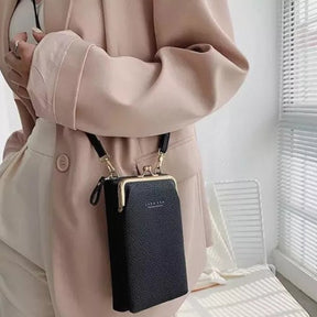 bags : Mobiele Telefoon Tas Leer - Zwart in Zwart van Pantino